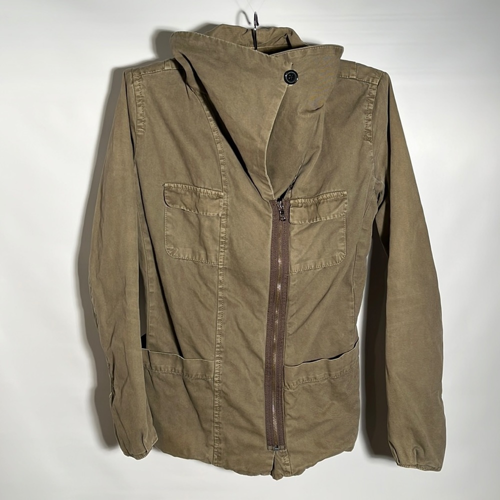 Gap XS Army Green canvas utility Jacket women’s big pockets, lots